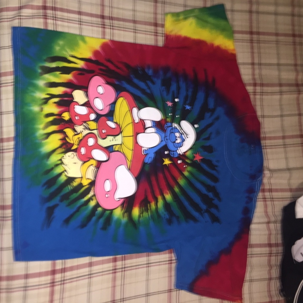 Smurfs tie-dye T